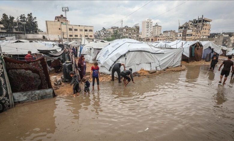 بارش باران در غزه