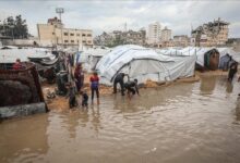 غزه زیر باران و محاصره